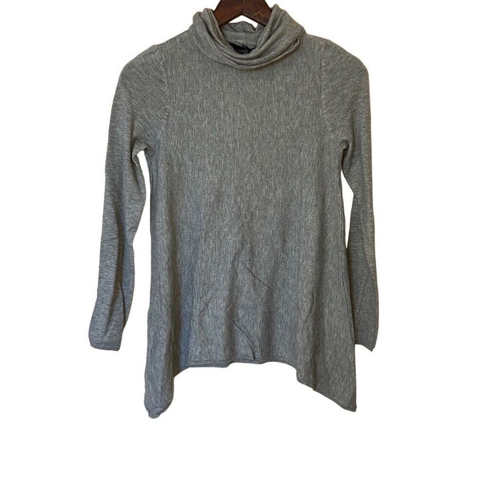 Willi Smith‎ Cowl Neck Sharkbite Hem Pullover Sweater Heather Gray Small NWT